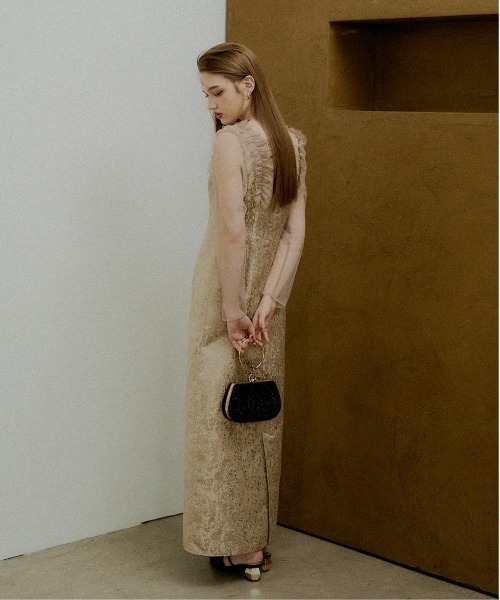ドレス Shouder frill jacquard dressの画像