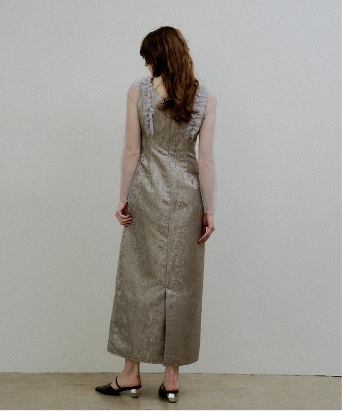 ドレス Shouder frill jacquard dressの画像