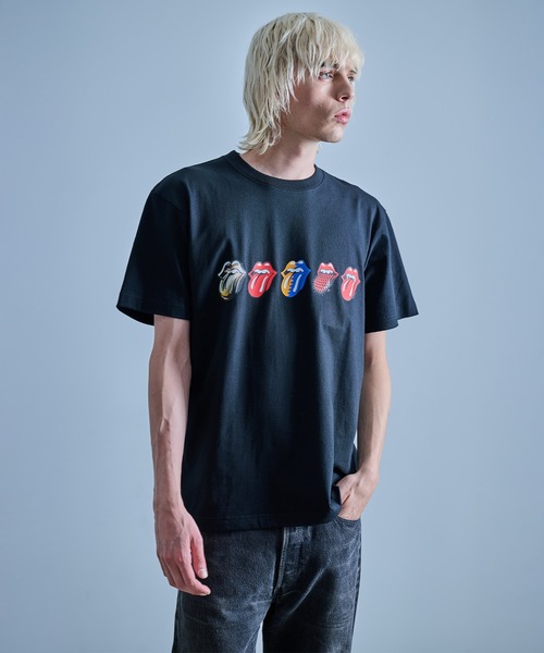 00s ローリングストーンズ メキシコ製 ロゴプリント半袖Tシャツ L ブラック JUGLANS（ユグランス） tシャツ The Rolling Stones ザ・ローリング