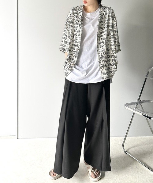 「Java」 半袖シャツ LARGE グリーン レディース_画像4