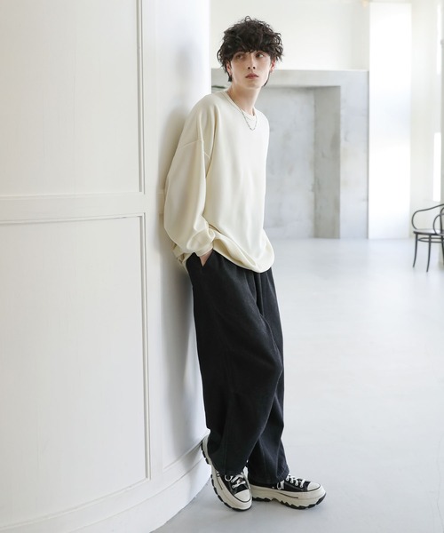 「ASTRONOMY」 長袖Tシャツ M ホワイト×ブラック メンズ_画像5