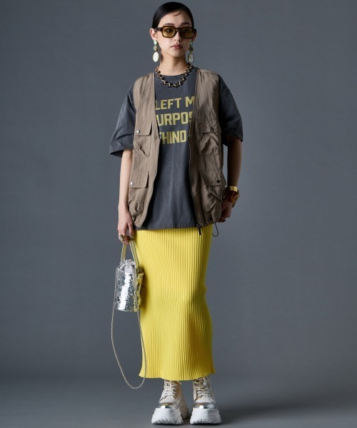 ベスト ジレ アウトポケットナイロンベスト「大きいサイズ有」GEVS. レディースの画像
