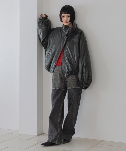 「LOWRYS FARM」 デニムパンツ LARGE インディゴブルー レディース_画像4