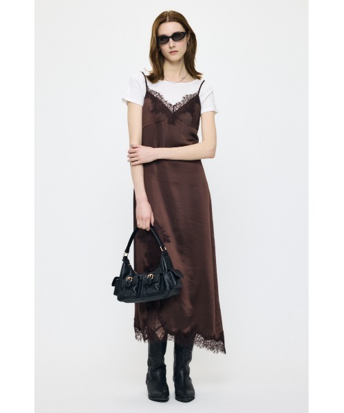 ワンピース LACE SATIN スリップドレスの画像