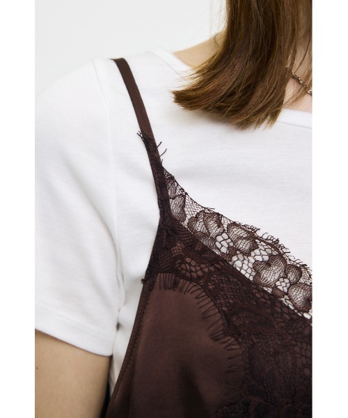 ワンピース LACE SATIN スリップドレスの画像