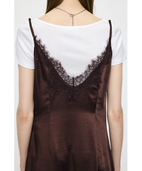 ワンピース LACE SATIN スリップドレスの画像