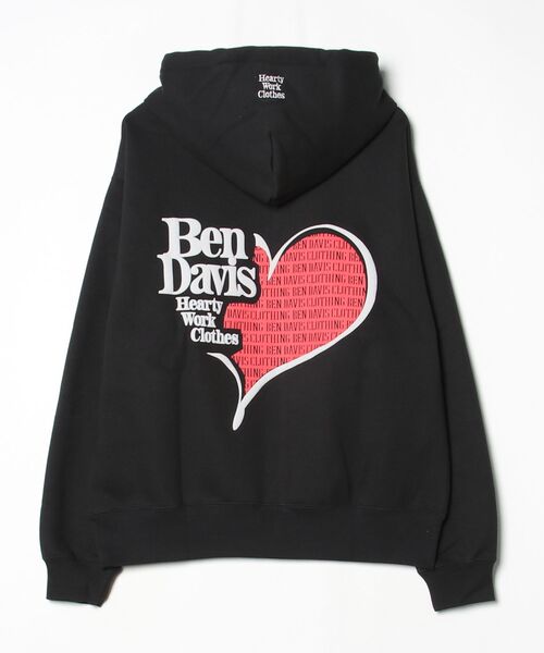 「BEN DAVIS」 プルオーバーパーカー M ネイビー レディース_画像4