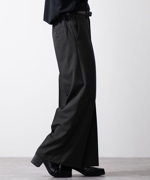 「CLEL」 スラックス M ネイビー メンズ_画像4