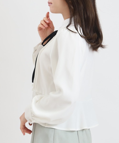 「ASTORIA ODIER」 長袖シャツ MEDIUM サックスブルー レディース_画像8