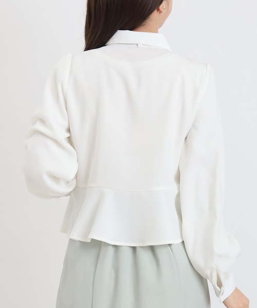 「ASTORIA ODIER」 長袖シャツ MEDIUM サックスブルー レディース_画像9