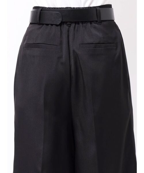 ワイドパンツ スラックス パンツ オーバータックワイドパンツ「ベルト付」　夏服 レディース | MURUA | 10