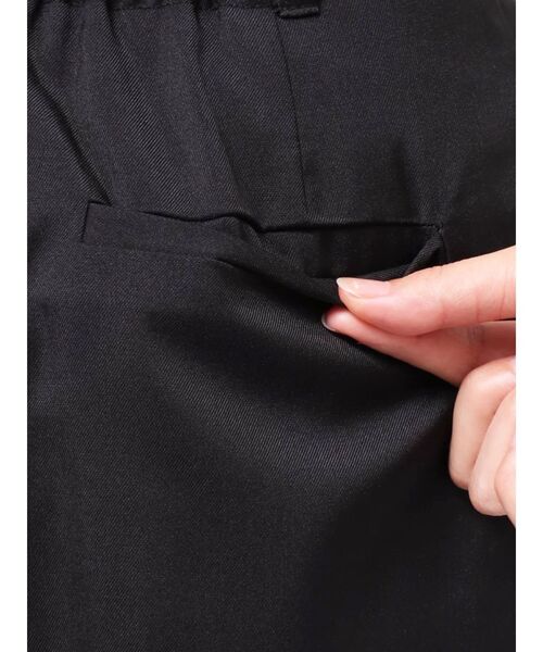 ワイドパンツ スラックス パンツ オーバータックワイドパンツ「ベルト付」　夏服 レディース | MURUA | 09