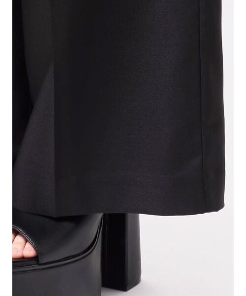 ワイドパンツ スラックス パンツ オーバータックワイドパンツ「ベルト付」　夏服 レディース | MURUA | 08