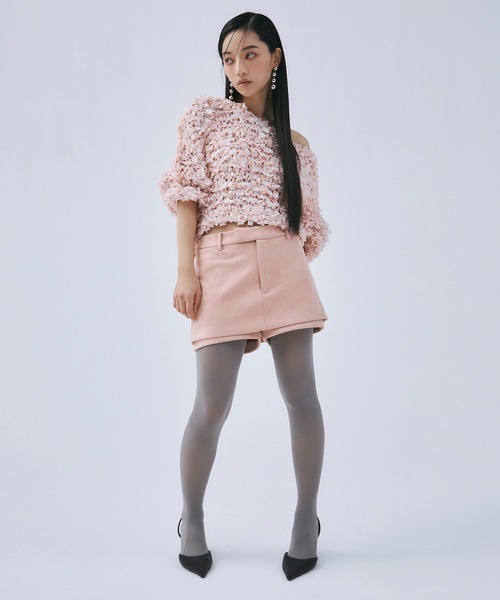 puu　EIMY ISTOIRE ピンク　ニット EIMY ISTOIRE（エイミーイストワール） 7分袖ニット F ピンク