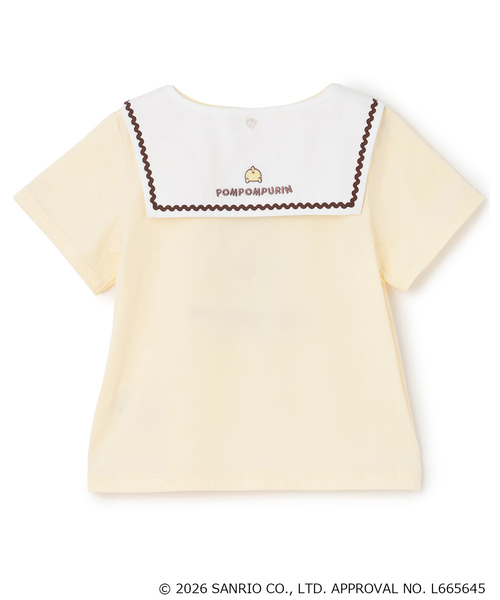 mezzo piano tシャツ 「ポムポムプリン」セーラー衿付 半袖Tシャツ 