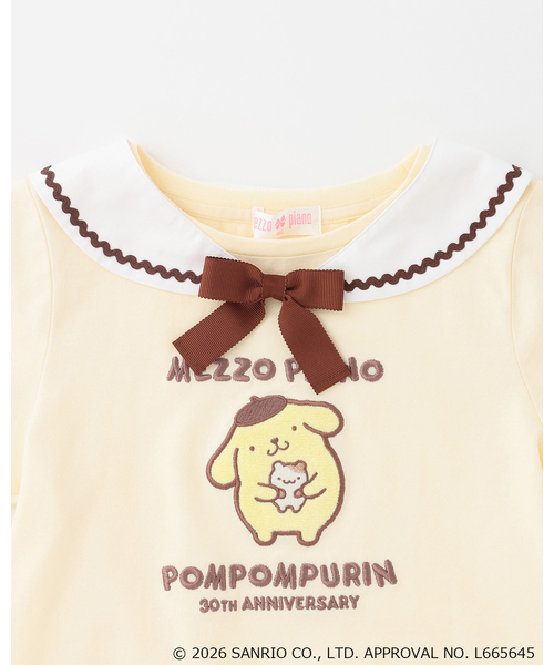 mezzo piano tシャツ 「ポムポムプリン」セーラー衿付 半袖Tシャツ