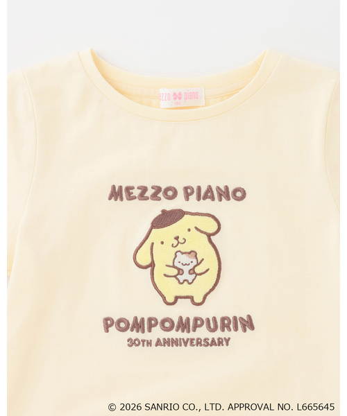 mezzo piano tシャツ 「ポムポムプリン」セーラー衿付 半袖Tシャツ 