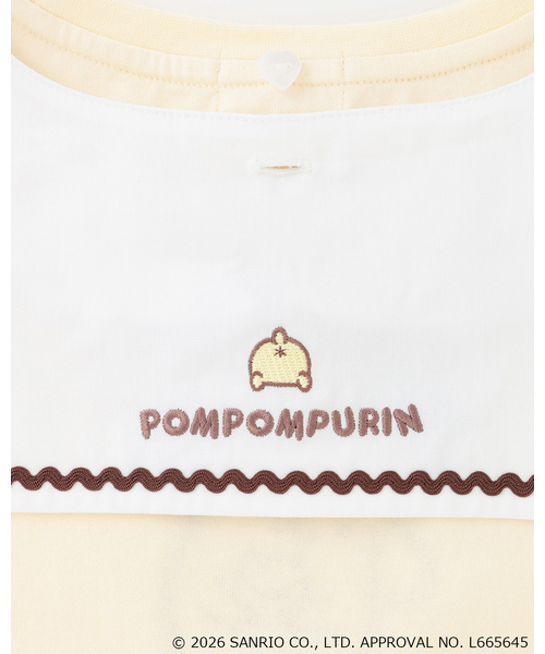 mezzo piano tシャツ 「ポムポムプリン」セーラー衿付 半袖Tシャツ 