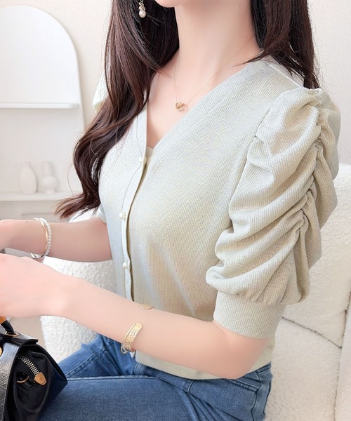 「mily bilet」 カーディガン MEDIUM ピンク レディース_画像3