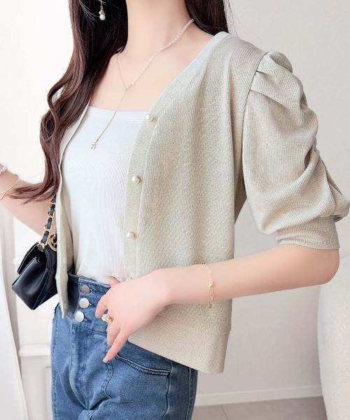 「mily bilet」 カーディガン MEDIUM ピンク レディース_画像6