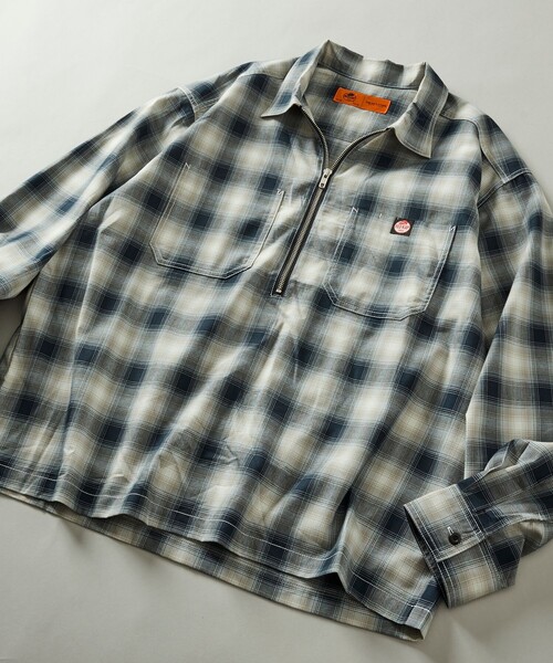 リミテッドプロフルジップシャツ.2XL(3L) キャップサイズKlNG.61.5 RED KAP（レッドキャップ） シャツ 別注 ハーフジップ プルオーバー