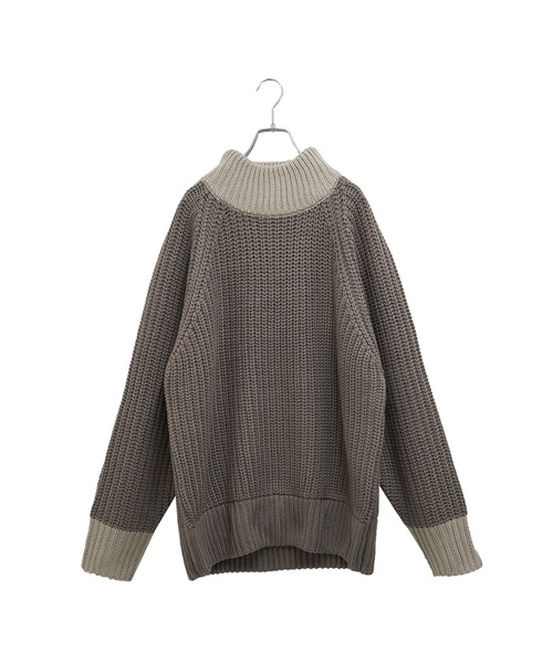 DECEMBER セーター Sサイズ グレー ウエア レディース モックネック United store ニット セーター モックネックリブニット