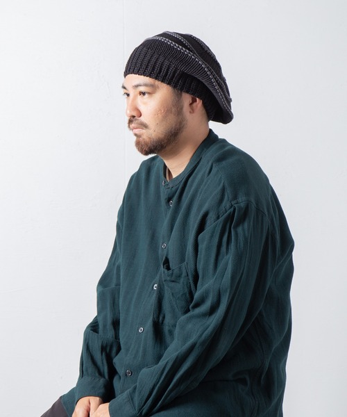 RACAL（ラカル） ニット帽 ニットキャップ Stripe Knit Tam Beret