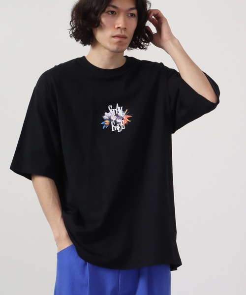 rｅビッグTシャツ RE730 tシャツ スケボーに乗ったなみおくん 半袖ビッグシルエットT