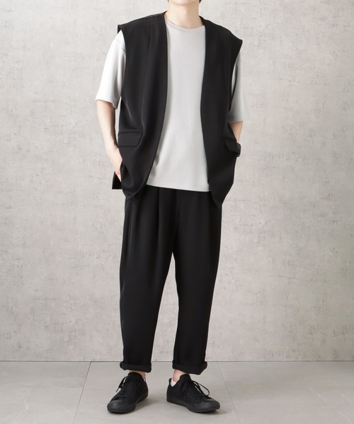 URBAN COLLECTION パンツ ドレープツイルワイドパンツ メンズ
