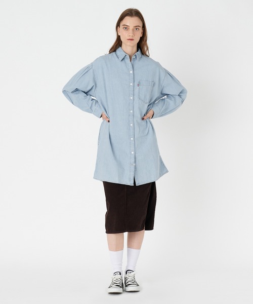 Levi's リーバイス ロング コート ベルト デニム シャツ ワンピース Levi's（リーバイス）の「Levi's/リーバイス QUINNEY デニム