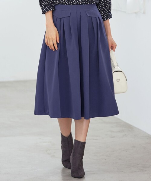 Tiaclasse スカート フラップポケットタックフレアスカート : ZOZOTOWN