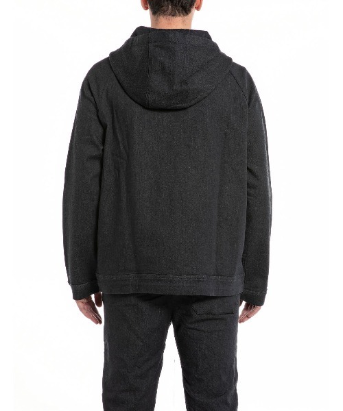REPLAY（リプレイ） パーカー Sartoriale ブラックストレッチフリース 