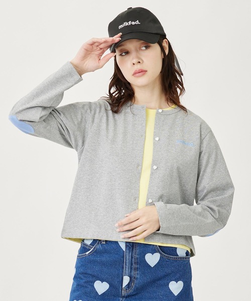 カーディガン HEART ELBOW CARDIGAN レディース MILKFED. カーディガン HEART ELBOW CARDIGAN レディース
