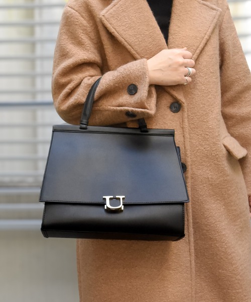 U Brigitt ワンハンドルバッグ 黒 ビジネスバッグ 定価16500! 楽天市場】U(ユー) ワンハンドルバッグ ショルダー付き 合成皮革