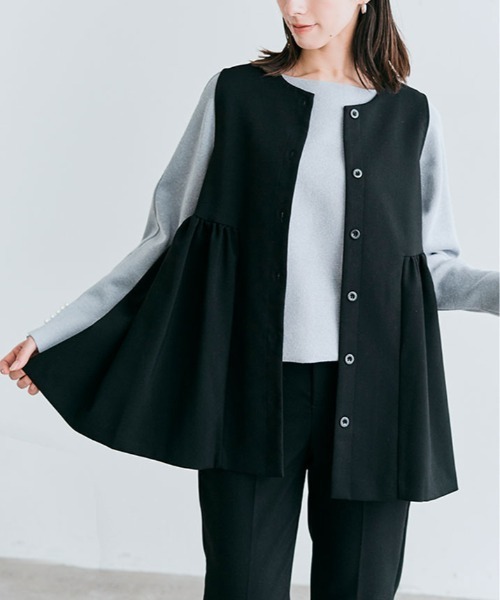 ベスト・ジレ   Women Outer 2836L 61 Black ベスト ジレ 2way フレアジレ レディース : ZOZOTOWN Yahoo!店