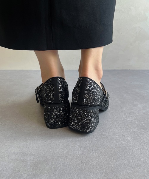 オリエンタルトラフィック（ORiental TRaffic）/ダブルストラップグリッターパンプス/41293 ORiental TRaffic（オリエンタルトラフィック） パンプス ダブル