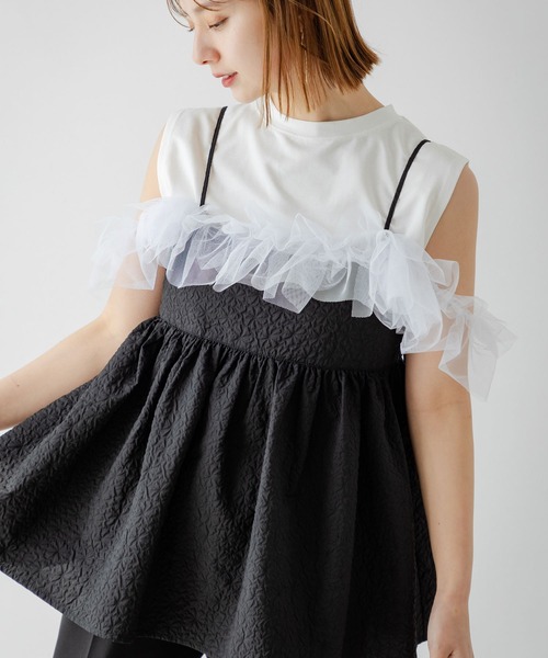 tシャツ チュールチュチュカットソー レディース tシャツ チュールチュチュカットソー レディース : ZOZOTOWN