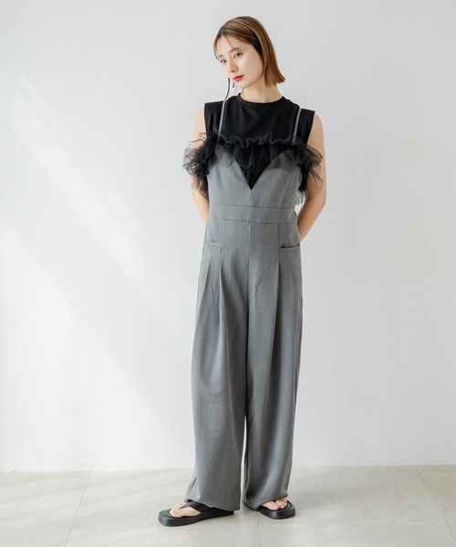 rectangle tシャツ 3WAYチュールドッキングカットソー