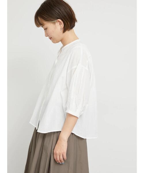 シャツ ブラウス コットンリネンスキッパーブラウス レディース 