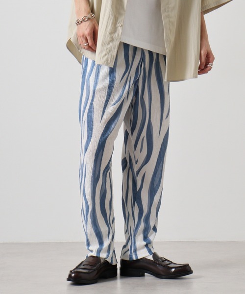 EVOLUTION（エボリューション） スラックス Patterned pleated easy