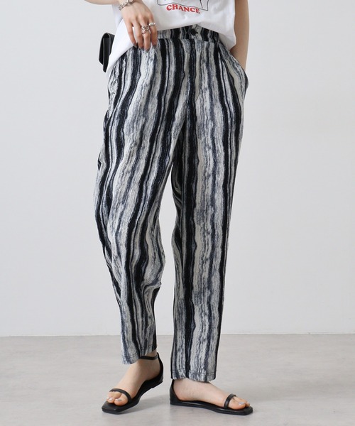 EVOLUTION（エボリューション） スラックス Patterned pleated easy