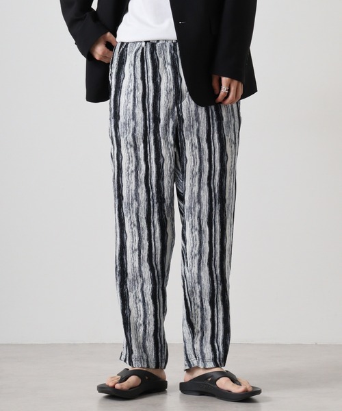 EVOLUTION（エボリューション） スラックス Patterned pleated easy