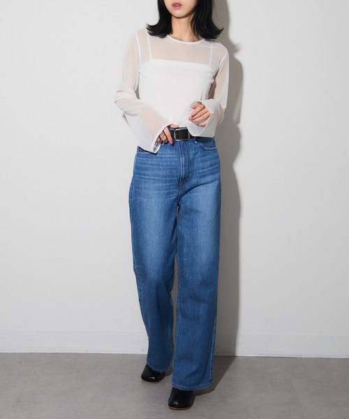 tシャツ 「SIMONE WILD」MESH EASY LS メッシュフレアロング