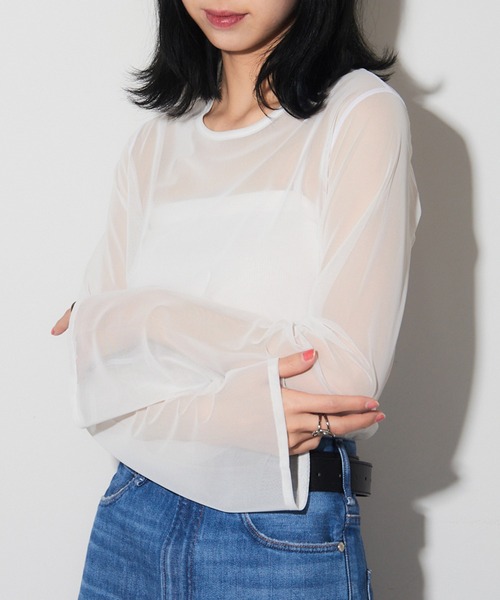 SIMONE WILD 半袖 カットソー T-SHIRT メッシュ SIMONE WILD シモーネ ワイルド 半袖 カットソー CONTURE TEE