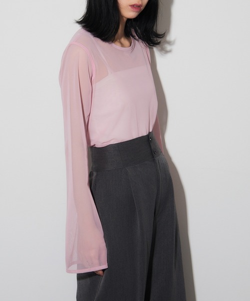 tシャツ 「SIMONE WILD」MESH BLOUSE JANE メッシュハイネック シアートップス レディース tシャツ 「SIMONE WILD」MESH BLOUSE JANE メッシュハイネック