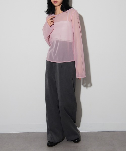 tシャツ 「SIMONE WILD」MESH EASY LS メッシュフレアロング