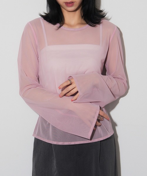 tシャツ 「SIMONE WILD」MESH EASY LS メッシュフレアロング