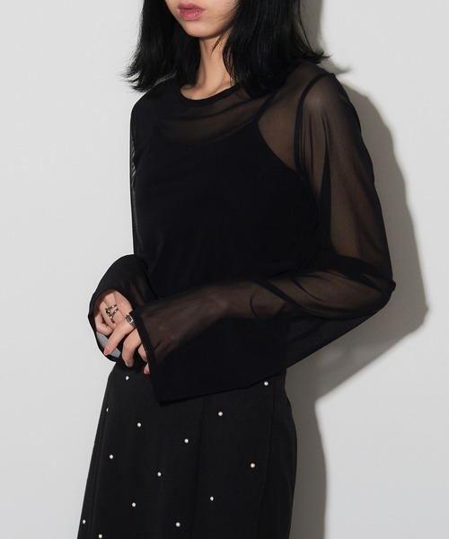 tシャツ 「SIMONE WILD」MESH EASY LS メッシュフレアロング