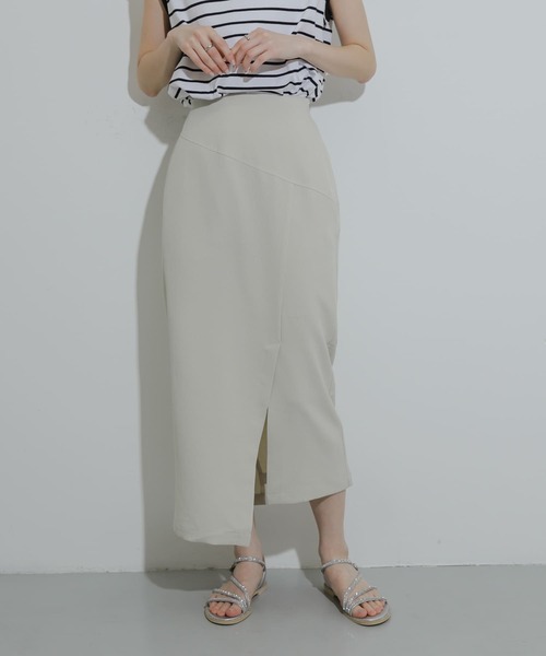 The SECRETCLOSET リネン混 アシンメトリースカート 1 未使用 SENSE OF PLACE by URBAN RESEARCH スカート 「UR TECH DRYLUXE