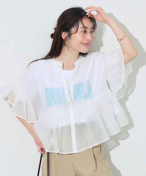 COCO DEAL シアーフリルブラウス coca（コカ） ブラウス シャツ 「田中里奈様着用」＼26ss 新色追加